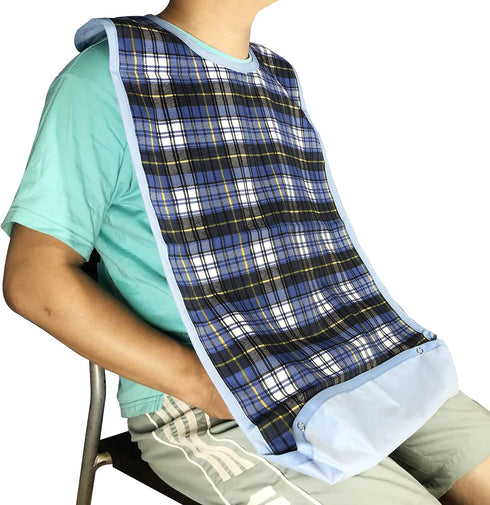 pegirra Eating,30" 19.5"Large disabled(3 Pack) Adult Bibs for x Feeding Adult Bibs,Reusable Washable Dining Clothing