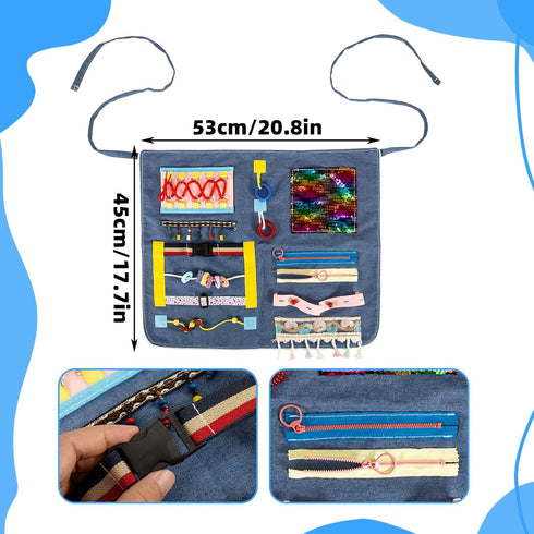 JFHNMLW Fidget Apron for Elderly, Fidget Blanket for Adults with Dementia, Dementia Products for Elderly, Sensory