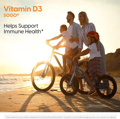 Doctor's Best Vitamin D3, 5,000 IU, 360 Count, Non-GMO, Gluten-Free, for Healthy Bones, Teeth, Heart & Immune Support
