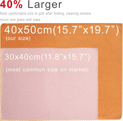 Extra Large Fish Scale Glass Cleaning Cloth, Lint Free Nanoscale Microfiber Tower, Polishing Tower 15.8" x 19.7" (Mix,