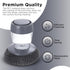 Stainless Steel Scrubber with Soap Dispensing Handle, Heavy Duty Pot Scrubber, Gray