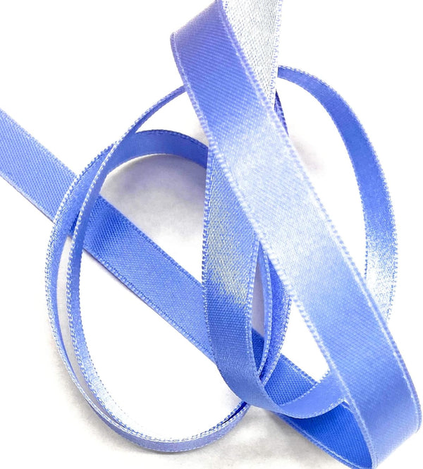 1/4 inch Double Faced Nylon Satin Ribbon - 50 Yard Spool, Made in Japan Perfect for Wedding Decor, Wreath, Baby Shower,Gift Package Wrapping Etc. (Periwinkle -27) by Katz Trimming / Trims Unlimited Inc