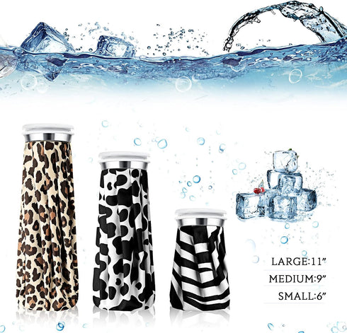Reusable Ice Bags for Injuries - 3 Pieces Hot and Cold Ice Bags 6 Inch, 9 Inch, 10 Inch for Sports Pain Relief (Animal