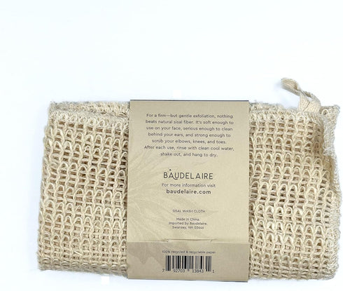 Sisal Exfoliating Wash Cloth, Gentle & Natural Skincare