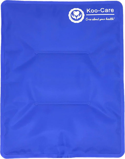 Koo-Care Large Gel Ice Pack for Injuries, Reusable Flexible Hot Cold Therapy Compress for Pain Relief