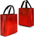 Nush Nush Red Gift Bags, Medium Size Set of 12, Shiny Reusable Gift Bags with Handles, Birthday Party Favors