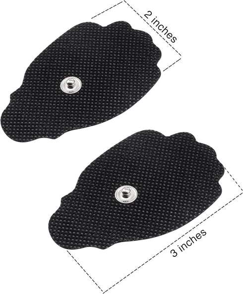 Pack of 20 (10 Pairs) Large TENS Unit Electrode Pads, Reusable Self-Adhesive Replacement Massage Pads