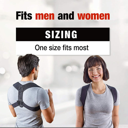 ACE Brand Posture Corrector, Adjustable with Hook-and-Loop Shoulder Straps, One Size Fits Most