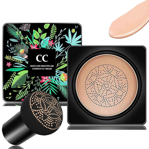 Mushroom Head Air Cushion & BB Cream CC Cream Liquid Foundation Concealer for Lasting, Moisturizing Makeup Base