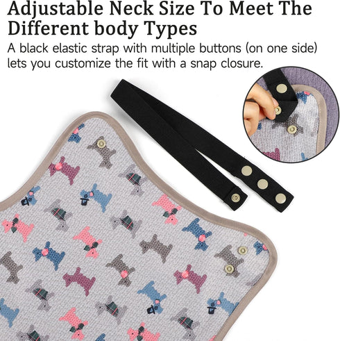 Set 3 of Reusable Waterproof Adult Bibs for Women - Senior Clothing Protectors