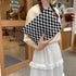 Cosmetic Bag, Cute Y2k Makeup Bag, Aesthetic Checkered Purse for Women
