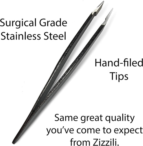 Mini Slant Tweezers, Best for Eyebrow & Facial Hair Removal, Precision Needs (Midnight Ombre)