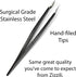 Mini Slant Tweezers, Best for Eyebrow & Facial Hair Removal, Precision Needs (Midnight Ombre)