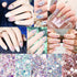 Holographic Nail Glitter Flakes - Mermaid Powder Nail Art Decorations and 3D Sequins for DIY Manicure