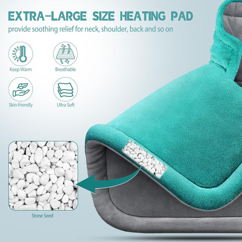 Christmas Gifts Electric Heating Pad for Neck, Shoulder, Back Pain Relief, Weighted for Cramps, Gifts for All