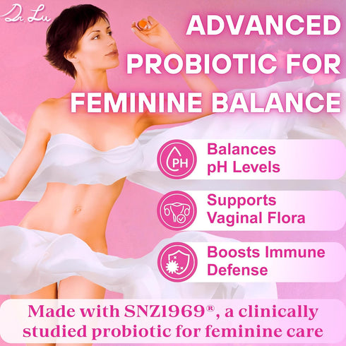 Gummies Gummies Immune 60 Count Dr. Lu Happy Girl Feminine Balance | Pineapple for Women pH Balance with Probiotics