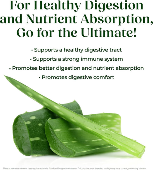 Immune 16 Ultimate Aloe Aloe Juice for Gut Health, Digestive Comfort, Support, and Nutrient Absorption Strawberry