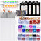 Nail Art Brushes & Decorations Kit, 3D Nail Art Tools, Glitters, Stickers, Rhinestones, Foil, and Striping Tapes