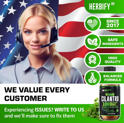 HERBIFY Cilantro Tincture, Herbal Supplement for Detox, Antioxidants, Heart and Body Cleanse, 4 Fl Oz