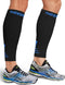 Calf Compression Sleeve for Men & Women, Footless Compression Socks for Running, Pain Relief, Black/Blue, Medium