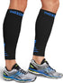Calf Compression Sleeve for Men & Women, Footless Compression Socks for Running, Pain Relief, Black/Blue, Medium