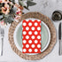 DYLIVeS 100 Pack Red and White Polka Dots Guest Towel Napkins, 3-Ply Disposable Dinner Napkins for Parties & Events