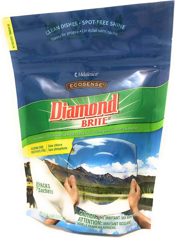 Melaleuca EcoSense Diamond Brite Automatic Dishwasher Detergent Packs, 8.5oz, 20 Single-Use Packs