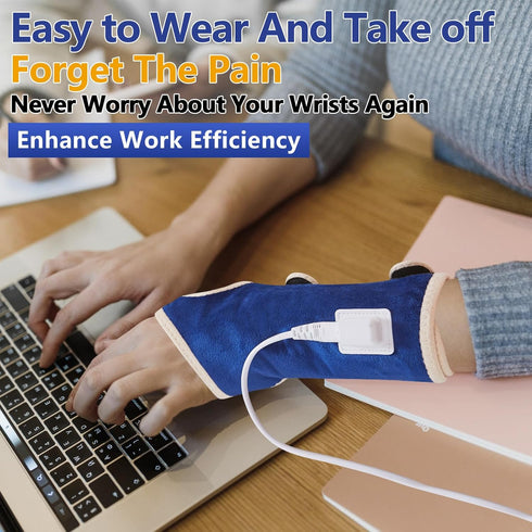 JOBYNA Heating Pad for Wrist Pain - Fast Heat Heated Wrist Wrap with Auto Shut Off, Suitable for Arthritis, Carpal