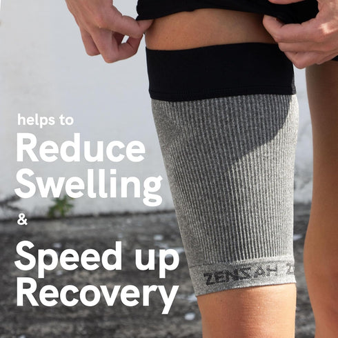 Zensah Compression Sleeve for Thigh Support - Ideal for Hamstring & Quad Strains
