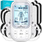 Easy@Home Electronic TENS Unit: Pain Relief Therapy - EMS Pulse Massager Rechargeable Machine - Dual Channel, 24 Modes,