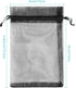 Hopttreely 100PCS 4x6 Sheer Drawstring Gift Bags, Black Organza Pouches for Wedding Party Favors & Jewelry