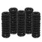 Spiral Hair Ties (Small Black, 50 Pcs Plastic) - Coil Ponytail Holders for Thick Hair, No Crease Phone Cord Ties for