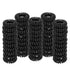 Spiral Hair Ties (Small Black, 50 Pcs Plastic) - Coil Ponytail Holders for Thick Hair, No Crease Phone Cord Ties for