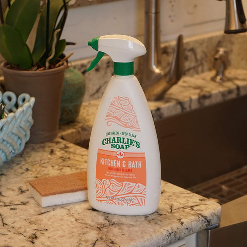 Pack, 32 oz Charlie's Soap Indoor Outdoor and Kitchen & Bath Cleaner Variety Each