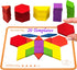 PHIELEY Activities for Dementia Patients, 80 Pieces Wooden Tangrams Puzzle Game for Seniors,