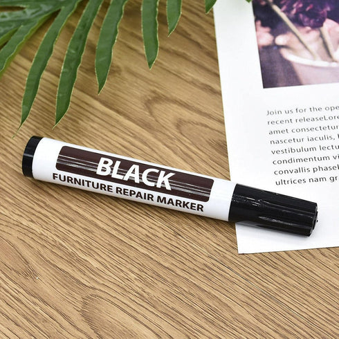 CALIDAKA Wood Repair Markers, Touch Up Pen for Stains, Scratches, Furniture Repair, Black