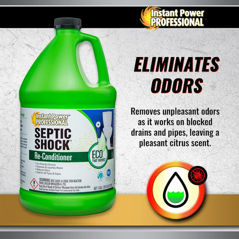 Instant Power Professional Septic Shock Re-Conditioner, 128 Fl. Oz. Treatment for Septic Tank System