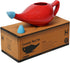 HealthGoodsIn Premium Handcrafted Ceramic Neti Pot - Nasal Cleansing, Dishwasher Safe with 2 Silicone Nozzle Tip