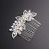 Kercisbeauty Silver Side Combs - Bridal Hair Combs with Crystal Decorative Headpiece for Women Girls Evening Party