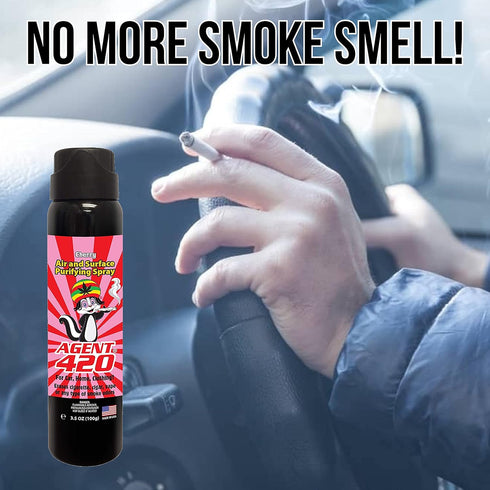 Agent 420 Odor Destroying Spray, 3.5 oz, Eliminating Pot Smoke, Cigarette Odors, Freshen Up The "Crib!” (Cherry)