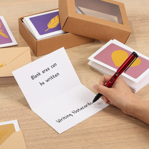 KESLOT 30 Pack 10 4" 6" Blank Note Cards All Occasion Assorted Greeting Cards, Gold Foil Designs with Stickers