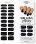 MOYOU LONDON Semi Cured Gel Nail Strips - 20 Pcs Glittery UV Gel Nail Wraps for Easy Salon-Quality Manicure