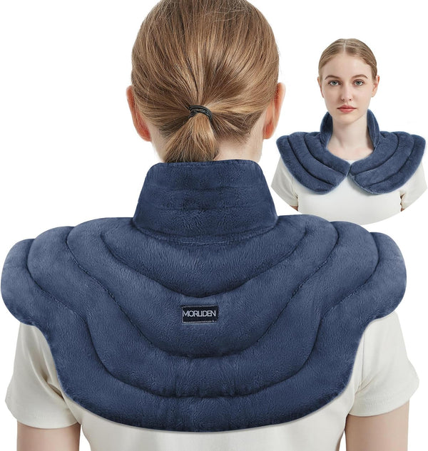 Microwave Heating Pad for Neck and Shoulders - Large Weighted Microwavable Heated Neck Wrap for Pain Relief