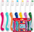 Lingito Travel Toothbrushes, Medium Mini Toothbrush with Cover, Camping Toothbrush, Interlock Folding Travel Size (7