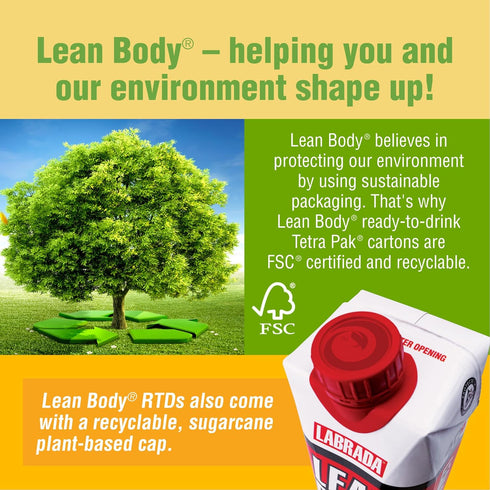 Lean Body Ready-to-Drink Pina Colada Protein Shake, 40g Protein, Whey Blend, 0 Sugar, Gluten Free, 22 Vitamins &