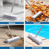 Set 2 Flat Mop and Bucket with Heavy Duty Scrub Brush, Washable Reusable Microfiber Pads, for Tile Hardwood, Wall