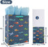 wishinside 13 Set 1 Large Helicopter Plane Gift Bag with Handles, Greeting Card, Tissue Papers and Stickers for Boys