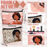 24 Pcs Black Woman Makeup Bag, African American Toiletry Bag, Zipper Cosmetic Pouch, Inspirational Gifts