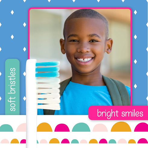 Lingito Kids Toothbrush Extra Soft - Easy Grip for Toddlers, Children Size Toothbrush Pack for Ages 3+