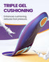 Shoe Cushions Inserts, QBK Flat Feet Insoles for Solving Heel Pain, Heel Spur, Back Pain, Achilles Tendonitis, Comfort